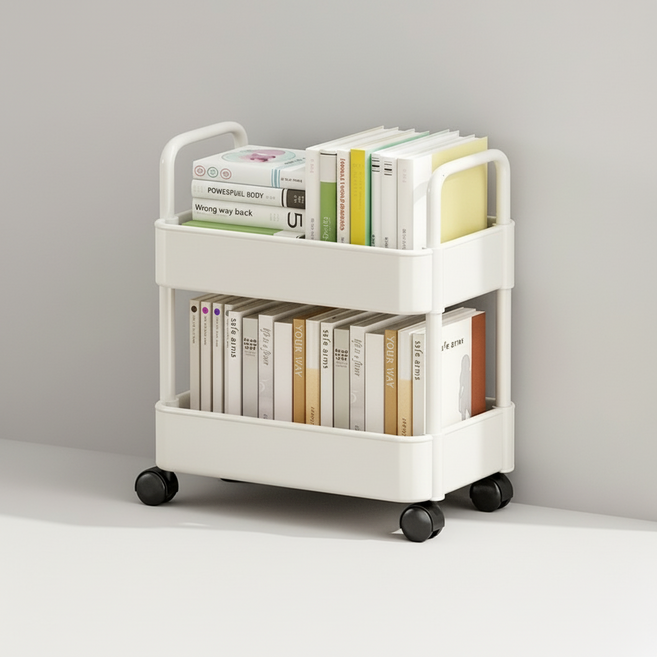 ROI Life 廚房多功能移動式縫隙推車 30 x 20 x 38 cm 2入, 白色, 2層