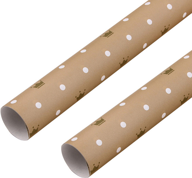 알로데 브라운 패턴 포장지 50 x 70 cm, NO.04 크라운, 2개