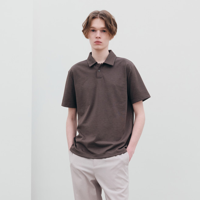 Mind Bridge 男款高級翻領短袖T恤 MXTS3110