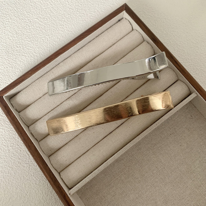 무광 메탈 집게핀 2종 세트