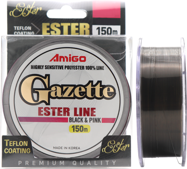 Amigo 가제트 에스테르라인 한치 갑오징어 자작채비 낚싯줄 5호, 블랙, 1개