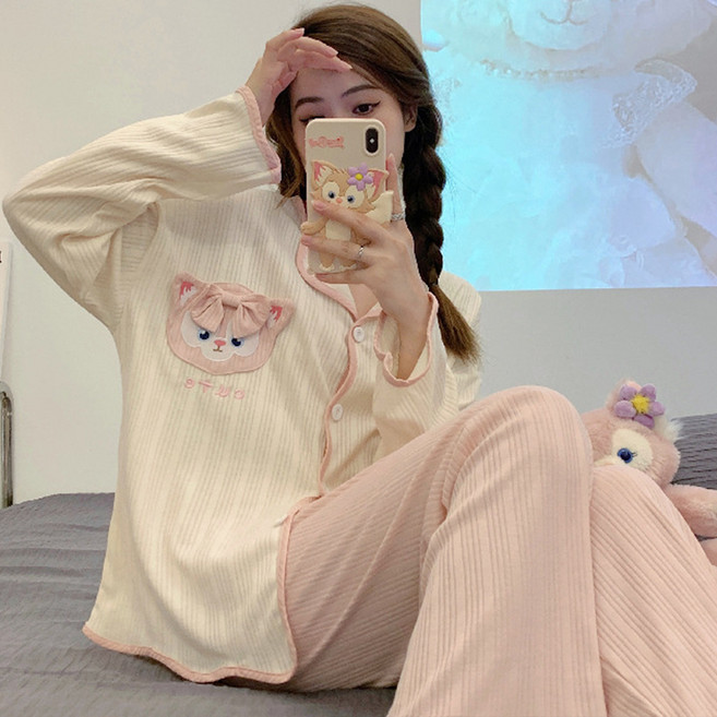 Elsso 女款長袖可愛居家服睡衣套裝