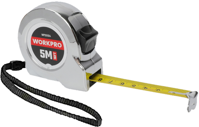 워크프로 크롬줄자 6/24 5m x 19mm WP261014, 1개