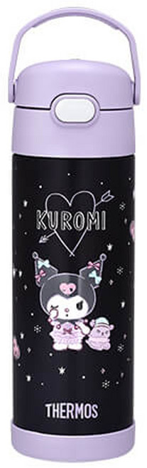 THERMOS 膳魔師 不銹鋼真空保冷瓶 庫洛米晚安 輕巧可提 彈蓋設計, 1個