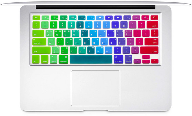 2024년 맥북 프로16 M4 키보드 컬러 키스킨 A3186, 레인보우, 1개
