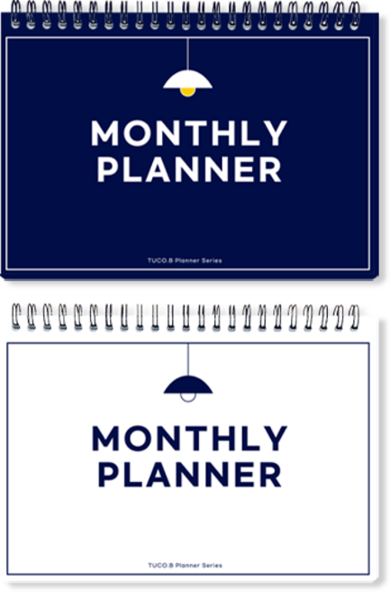 투코비 먼슬리 플래너 vol.1 2종 세트, 네이비+화이트, 1세트