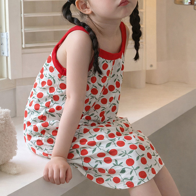 우주아이 아동용 스윗가든 민소매 원피스