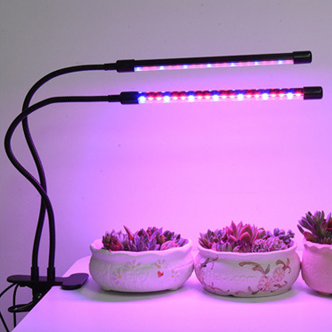 앙플랜트 LED 식물 성장 조명 2구, 블랙