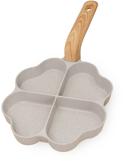 나리히라 인덕션 하트 에그팬 베이지, 21cm, 1개