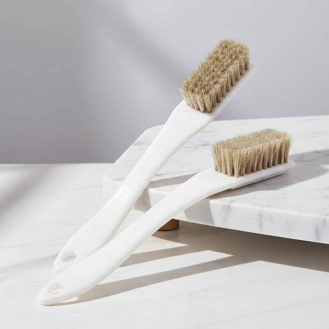 마켓피아 돈모 청소 다용도 핸드 브러쉬 구두솔 20.5 x 2.5 cm, 혼합색상, 2개