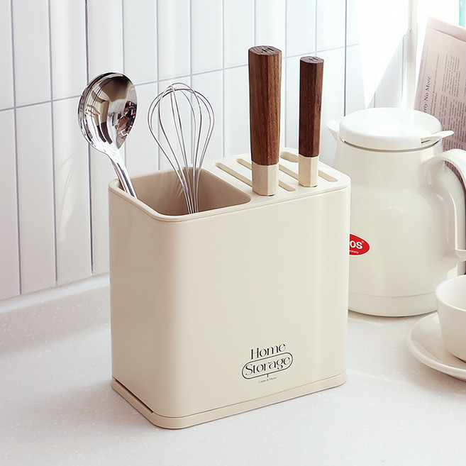 달팽이리빙 퀴진드마망 스텐 조리도구통, 혼합색상, 1개