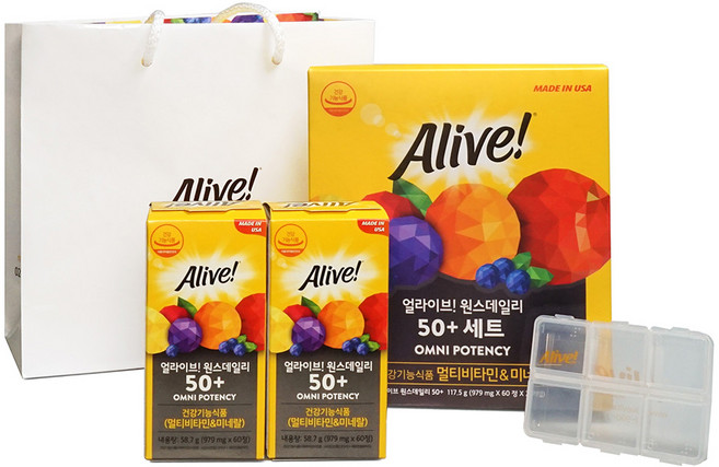 Alive 50 Plus綜合維他命禮盒 117.4g, 120顆, 1組