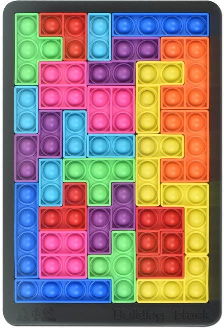 팝핀블럭 촉감발달완구, 혼합색상, 1개