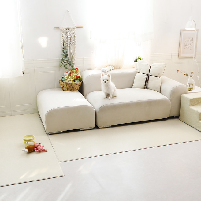 LIFANG 寵物防滑地墊, 織物米色, 1個