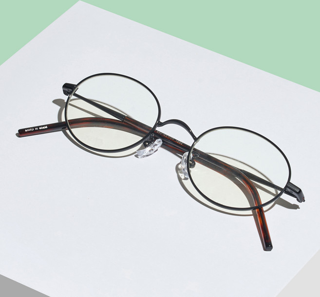 멜라크메 데일리 긱시크 너드 오벌형 메탈 돋보기 안경테 5687