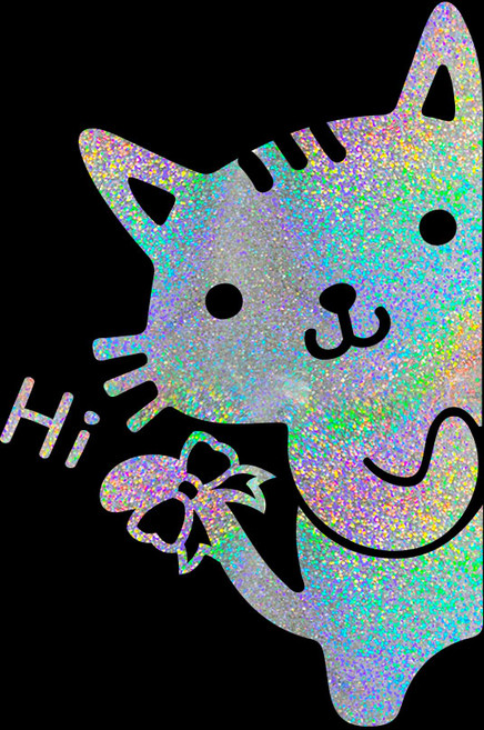 루키마켓 운전 스티커 06 빼꼼스티커 07 리본네옹 왼, 오로라, 1개