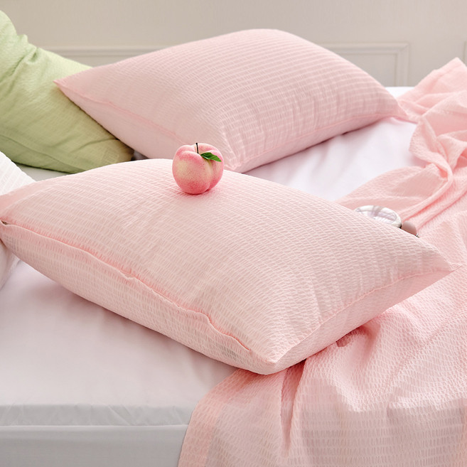 바자르 썸머 할리데이 시어서커 여름 베개커버