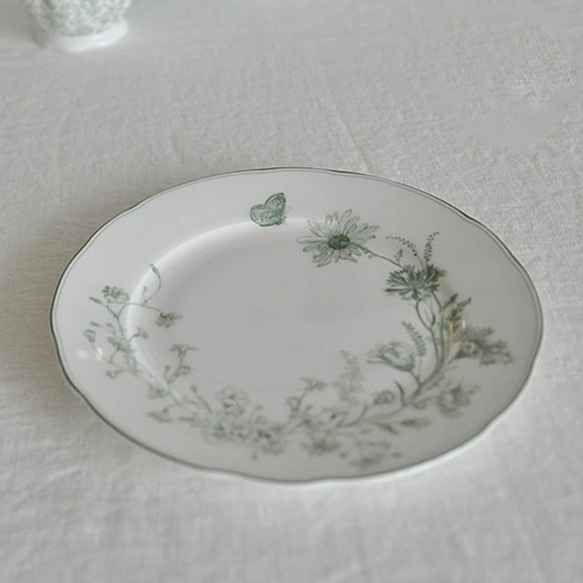 CoTe TaBLe 花朵 Laila 盤子, 1個, 綠色