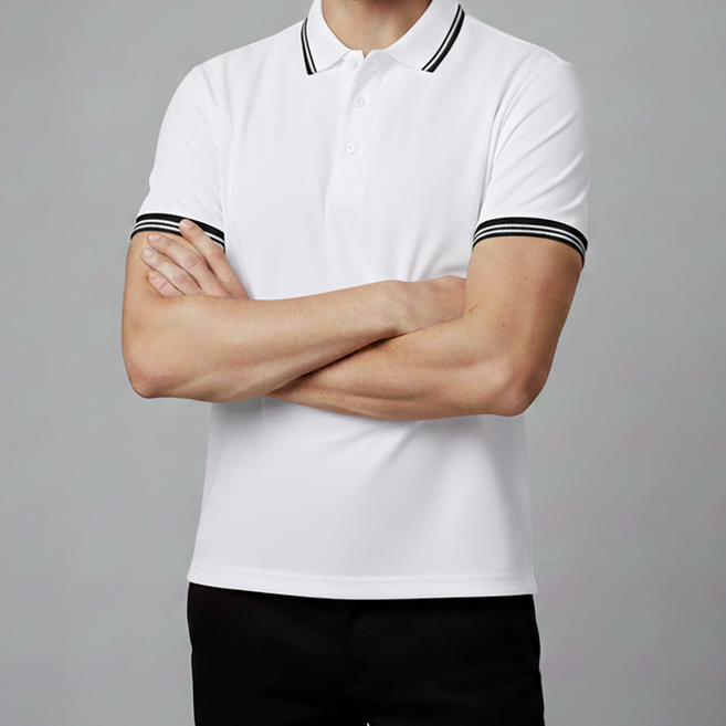 인피어스 남성용 깔끔한 반팔 카라 티셔츠 I263-87