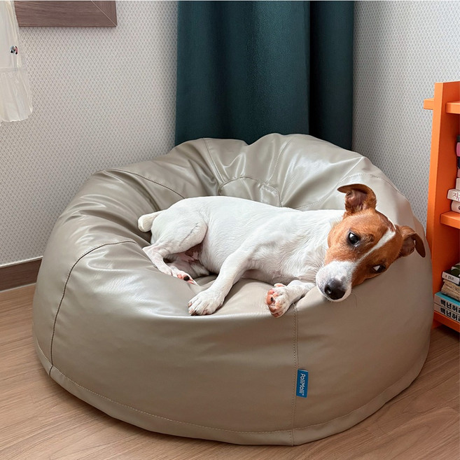 폴리몰리 강아지 방수 펫 빈백 904SU 대형, 비손 베이지, 1개