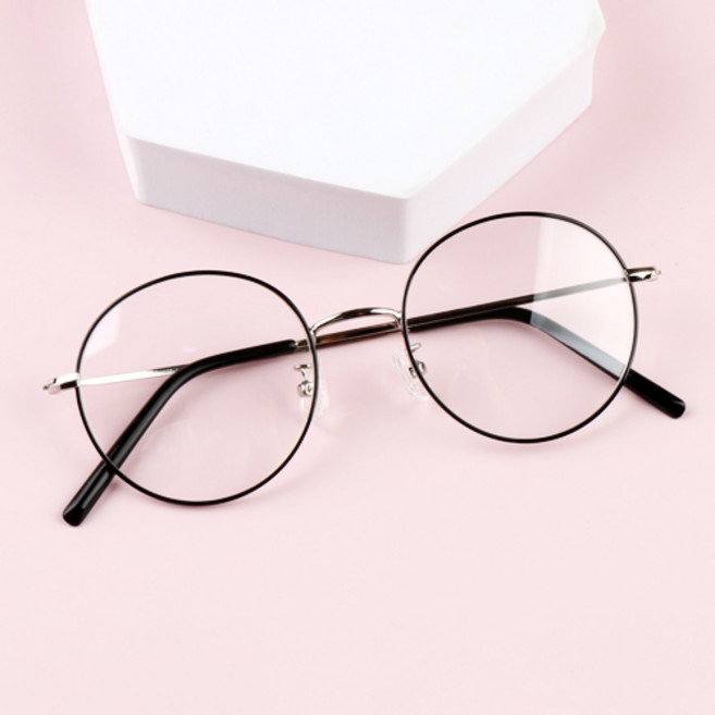 베이마 남녀공용 메탈 동글이 베이직 라운드 안경 + 블루라이트차단렌즈