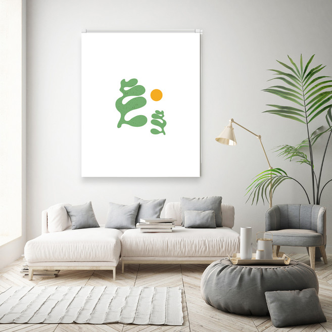 추상 실사롤스크린 일반원단