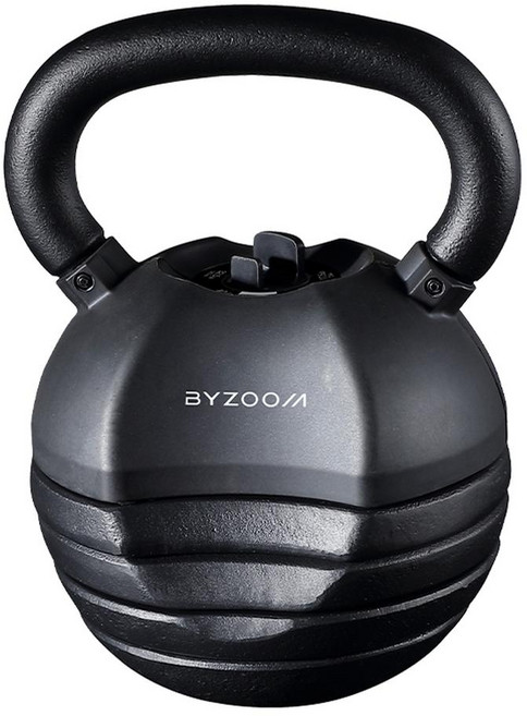 BYZOOM 5段可調節壺鈴, 黑色, 1個, 18kg