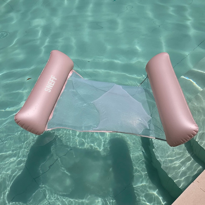 스네프 워터 해먹 체어 여행용 물놀이용품 130cm, 피치핑크, 1개