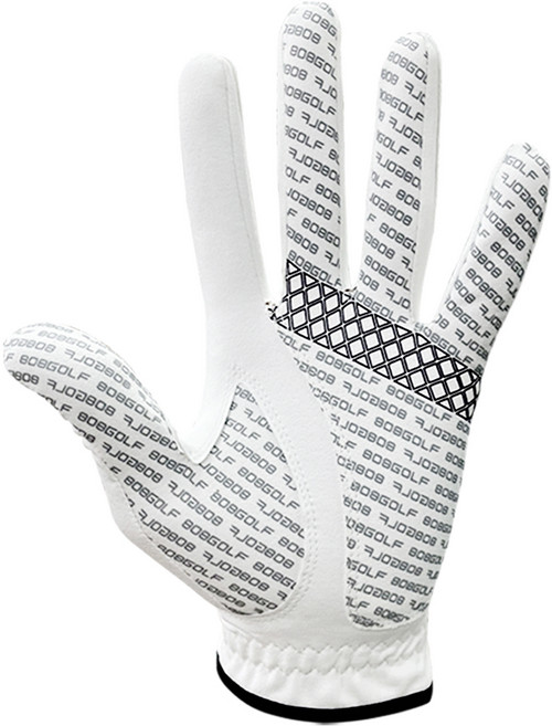 808GOLF 男款 防滑皮革高爾夫球手套 左手用, 灰色, 1個