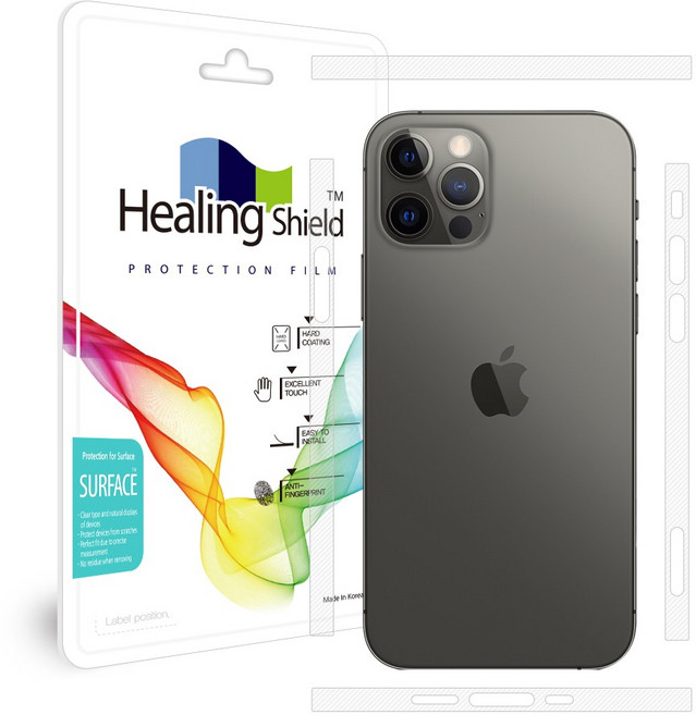 힐링쉴드 버츄얼 스킨 코어클리어 유광 측면 테두리보호필름세트