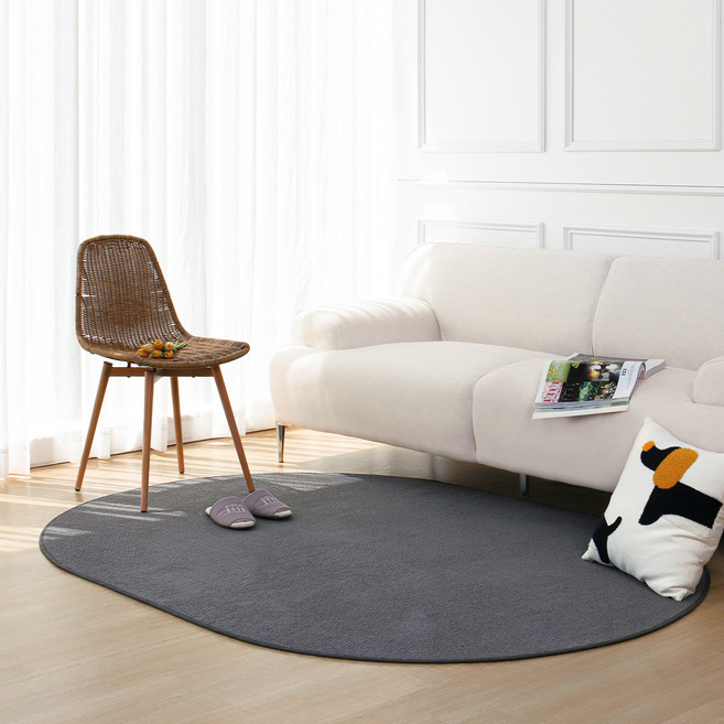 레시앙뜨 파스텔 단모 러그 타원형