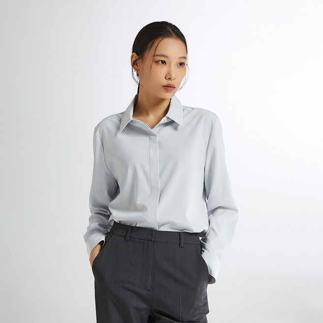 스파오 링클프리 레귤러핏 실키 긴팔 셔츠 SPBWEA9W01