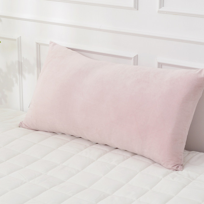 아이닉스 벨라 극세사 침대 헤드쿠션커버 솜포함, 핑크
