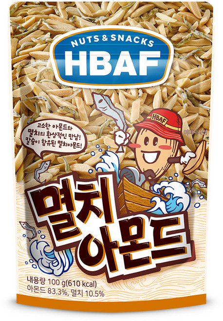 바프 멸치 아몬드, 100g, 1개