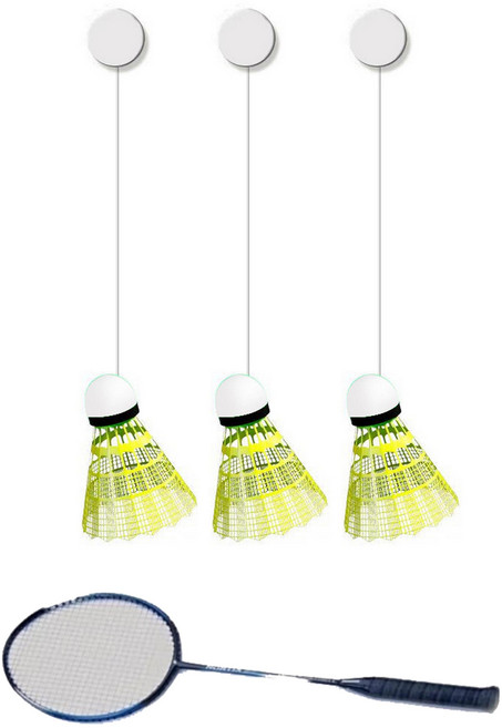 單人室內羽球練習器 球拍+羽球組, 1組, 單品