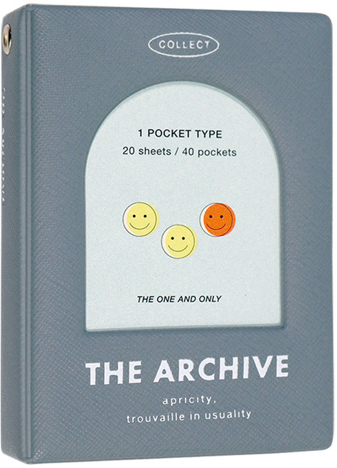 아이코닉 아카이브 1단 콜북 포토카드 앨범, 04 INDI BLUE, 20매