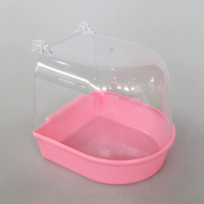 칠시 앵무새 투명 목욕통 욕조, 핑크, 1개