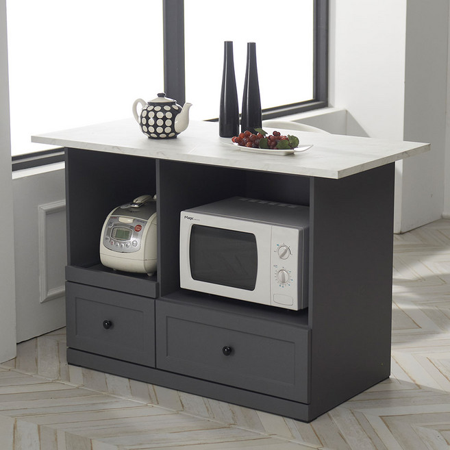 장인가구 이브 아일랜드 식탁 홈바 렌지대형 1200 방문설치, 그레이