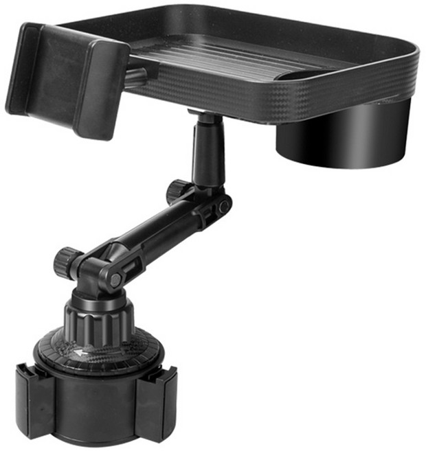 아이엠듀 차량용 컵홀더 테이블, 블랙, 1개