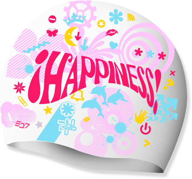 SD7 泳帽 SGL-CA350, Happiness 白色