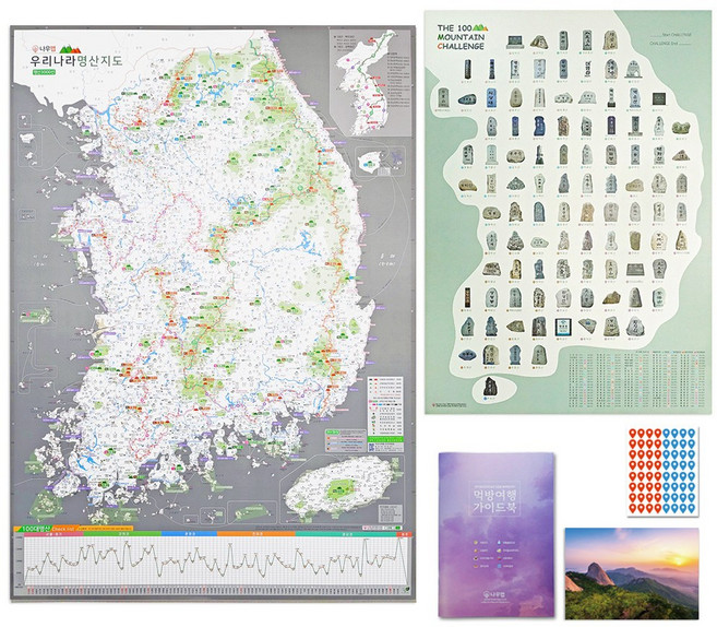 나우맵 우리나라 명산지도 세트, 1세트