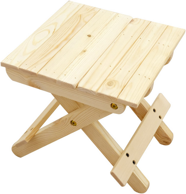 밴프 접이식 원목 스툴, 1개