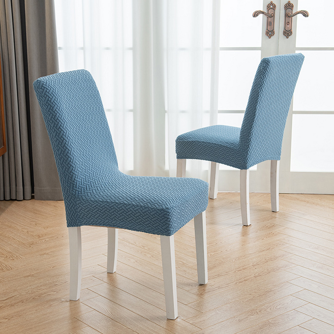 미소로운 식탁 의자커버, 블루, 2개