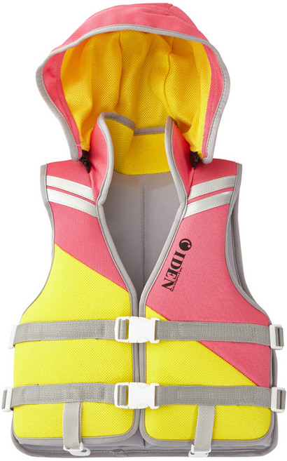 아이든 후드형 유아동 도담도담 구명조끼, 옐로우, 1개