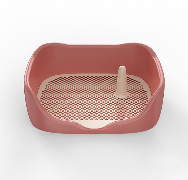 파스텔펫 강아지 모던 튐방지 배변판 FREE, 레드, 1개