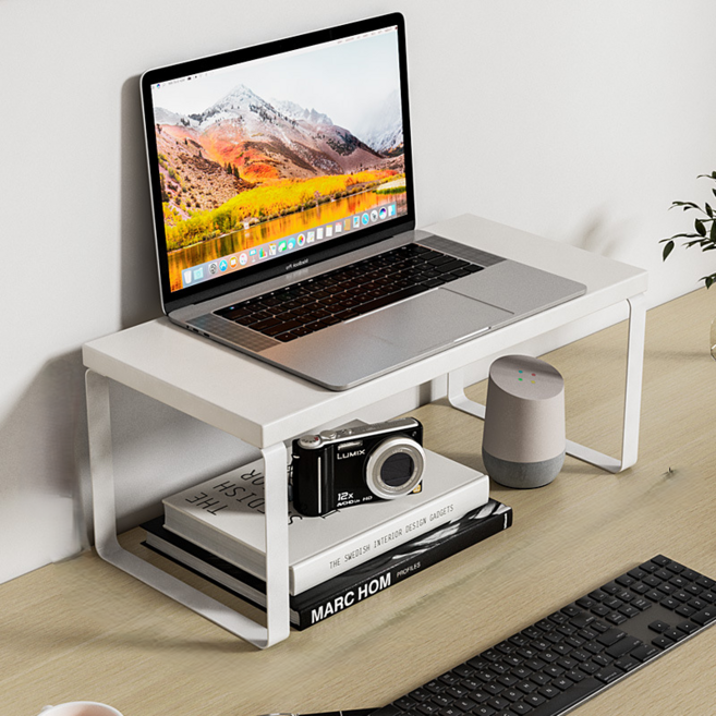 디노 튼튼하고 실용적인 모니터 받침대 30 x 20 x 16.5 cm, 화이트보드 + 화이트프레임4