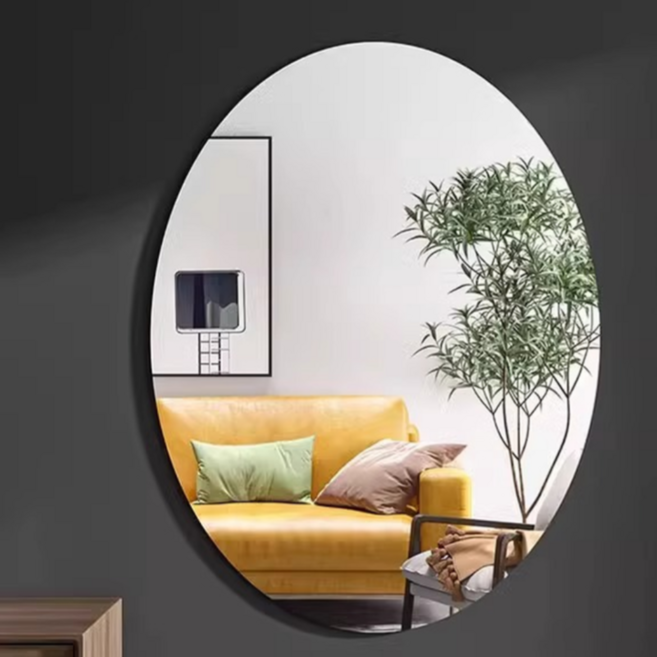 라보비아 무타공 벽부착 인테리어 아크릴 벽거울 타원형 20 x 30 cm