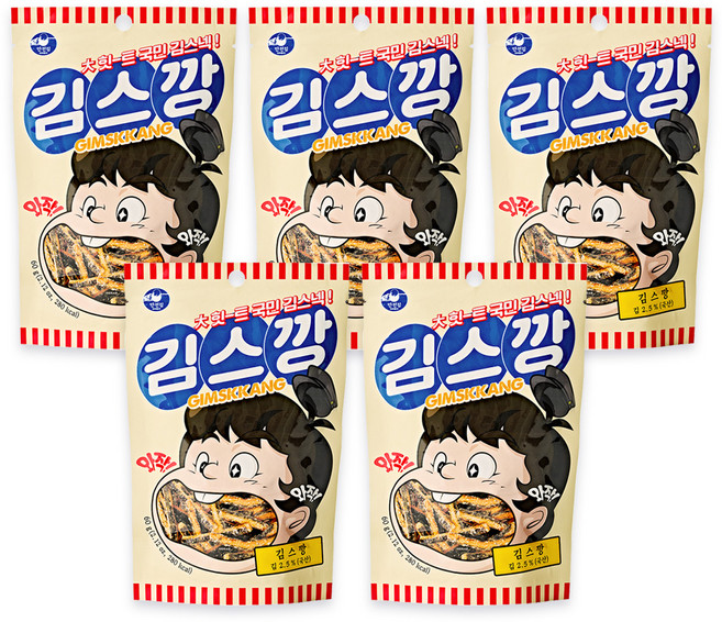 만전김 김스깡, 5개, 60g