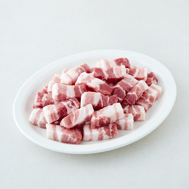 미국산 탱탱촉촉 깍둑삼겹살 (냉장), 1개, 800g