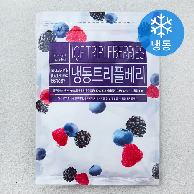 딜라잇가든 트리플베리 (냉동), 1개, 1kg